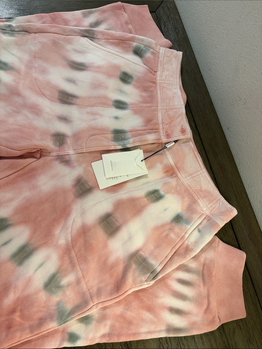 NWT [Something Navy] Bridget Button High-Waist Jogger Sweatpants Pink Women’s L - Picture 5 of 12